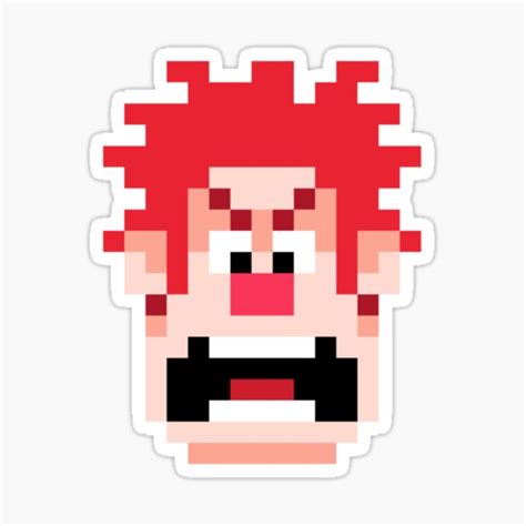 8bit Wreck It Ralph Sticker By Kaimana999 Redbubble