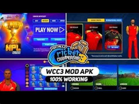 Wcc 3 V1 8 1 Mod APK Unlocked Everything All Tournaments YouTube