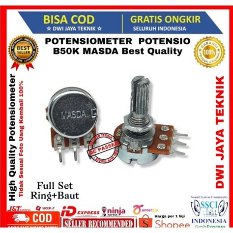 Jual POTENSIO MONO B50K MASDA Potensio Component Berkwalitas Shopee