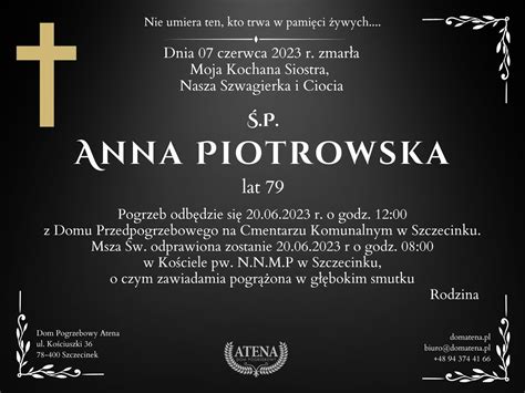 Anna Piotrowska Dom Pogrzebowy ATENA