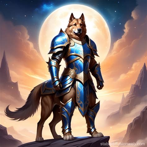 Giant Warrior In Canine Inspired Armor Stable Diffusion Online