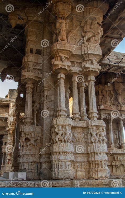 Musical Pillars Of Vittala Temple Hampi Stock Photo - Image: 59790826