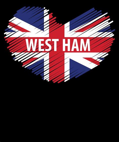 West Ham T West Ham London West Ham British Flag Digital Art By Jmg