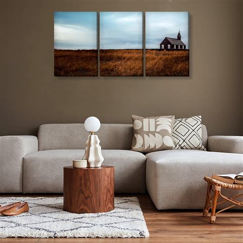 Quadro Decorativo Canvas Sala Quarto Paisagem Deserto Igreja