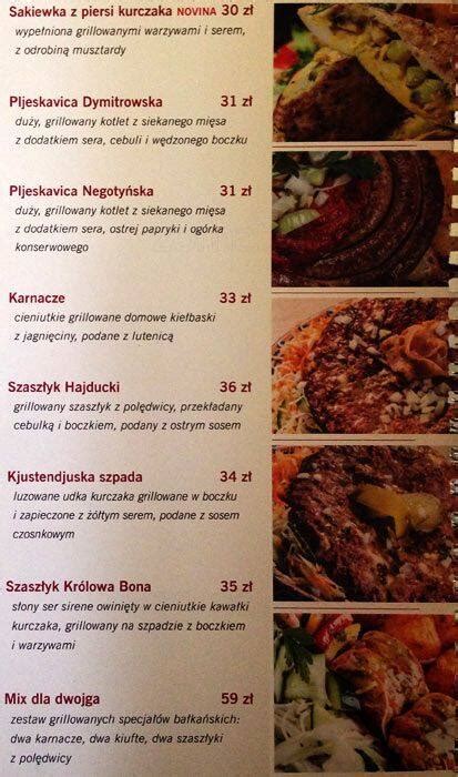 Menu At Ma Y Belgrad Restaurant Warsaw