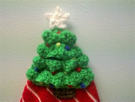 Crochet Pattern Christmas Tree Towel Topper Holiday Dish Etsy Canada