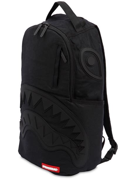 Sprayground Angled Ghost Shark Black Backpack Iucn Water