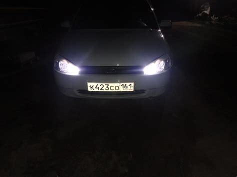 белые габаритные лампочки) — Lada Калина Универсал (1G), 1,6 л, 2010 ...