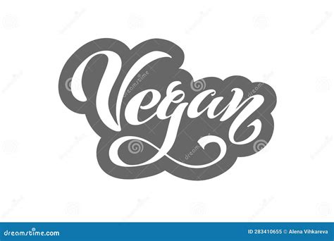 Vegan Handwritten Lettering For Restaurant Cafe Menu Vector Elements