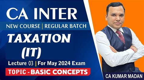 Ca Inter New Course Group Taxation It By Ca Kumar Madan