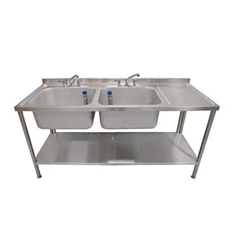 Polished Stainless Steel Pot Wash Sink Table Shape Rectangular Number Of Sinks 2 At Rs 18000