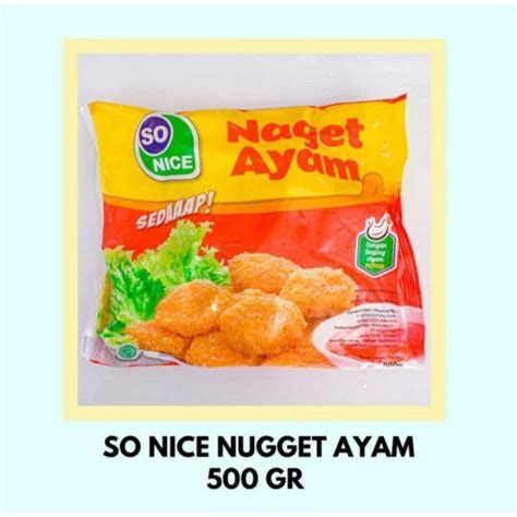 Jual So Nice Nugget 500gr Shopee Indonesia