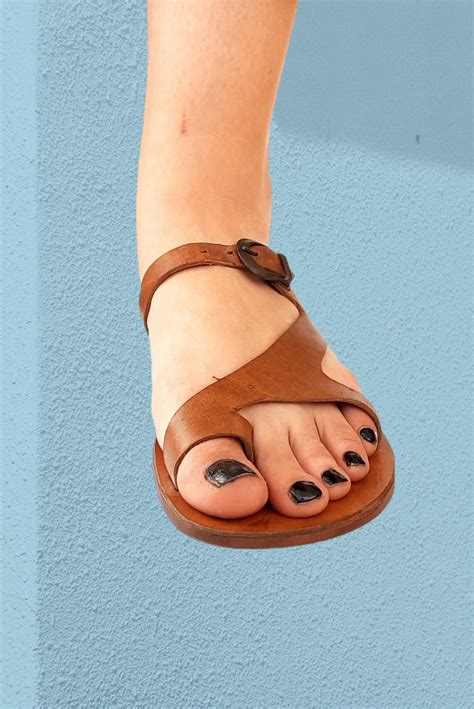 Toe Ring Sandals Leather Men Sandals Summer Sandals Etsy