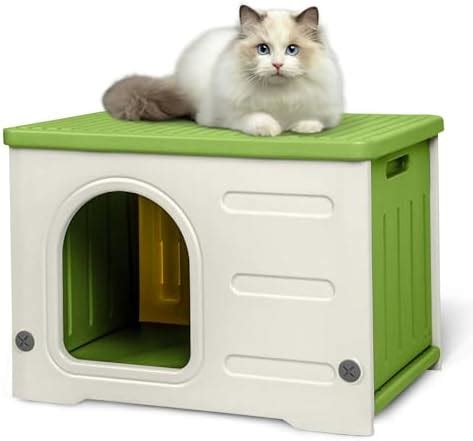 Amazon Plastic Cat House For Outdoor Indoor Use Stackable Feral