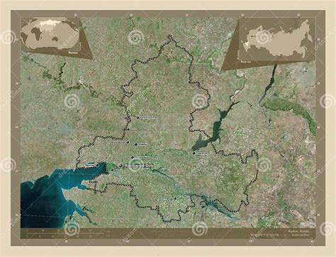 rostov russia high res satellite labelled points cities stock illustration illustration