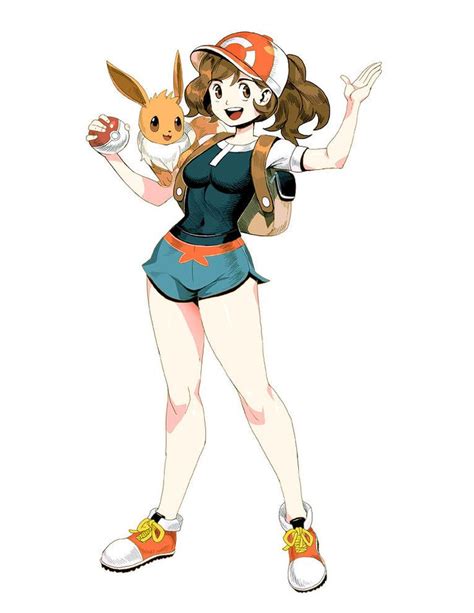 Female Trainer From Pokemon Lets Go By Genzoman ᴀɴɪᴍᴇ Pokemon Personajes Cosas De