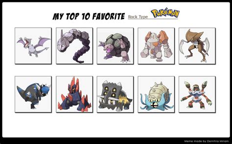 Top 10 Rock Type Pokemon By Whosaskin On Deviantart