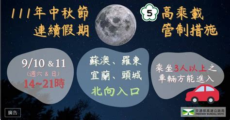 中秋連假恐塞爆高公局實施國5「北向高乘載」 2圖秒懂疏導措施 生活 Ctwant