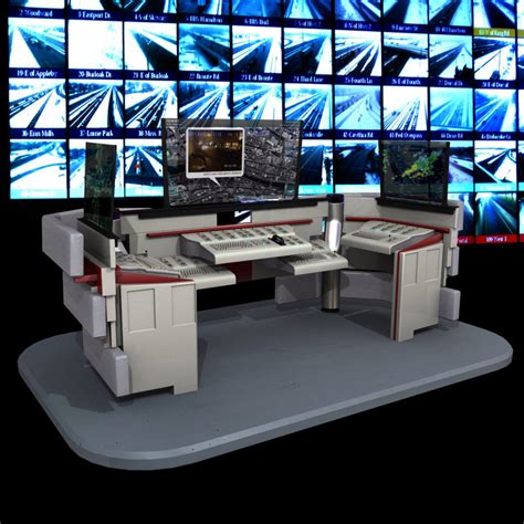 D Futuristic Control Desk Model