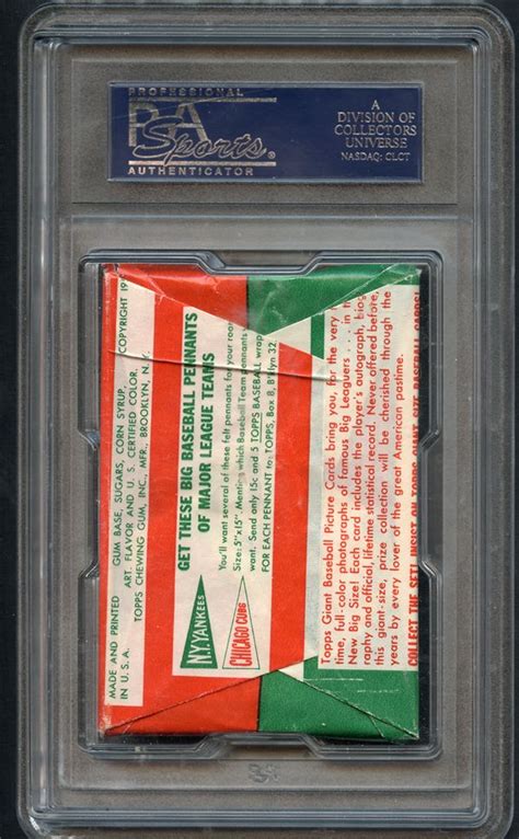 Lot Detail 1952 Topps Unopened Baseball Wax Pack Psa 5 Ex