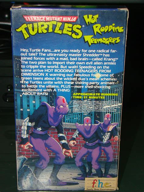 VHS TEENAGE MUTANT NINJA TURTLES HOT RODDING TEENAGERS VHS Tapes