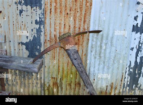 Rusty Pickaxe Stock Photo Alamy