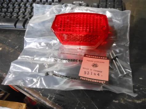 Nos Motoconfort Motobecane Mobylette Moped Taillight Tail Light Lens