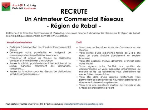 Wafa Ima Assistance Recrute Plusieurs Profils