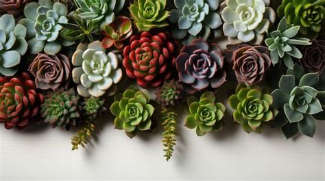 Premium Ai Image Minimalist Modern Banner With Succulent Plants