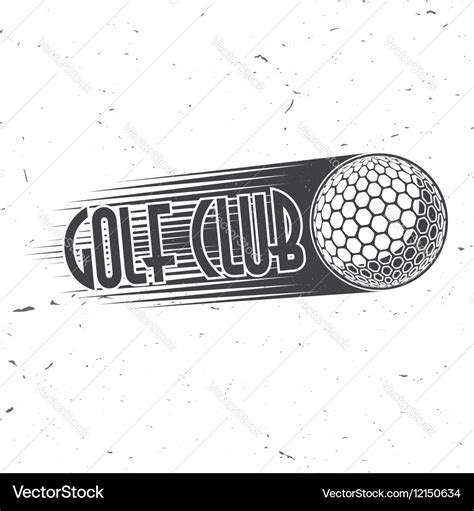 Golf club concept with ball silhouette Royalty Free Vector