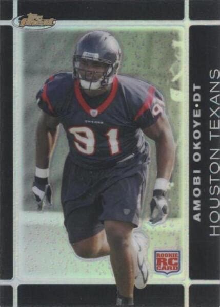 2007 Topps Finest Rookie Black Refractor 148 Amobi Okoye 99 RC