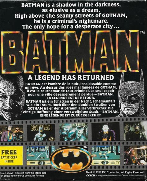 Daily Batman Anthology on Twitter: "Front and Back Packaging for Batman: The Movie for DOS by ...