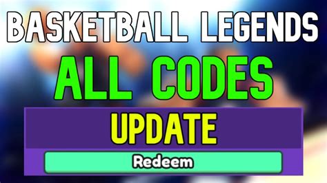 New Basketball Legends Codes Roblox Basketball Legends Codes