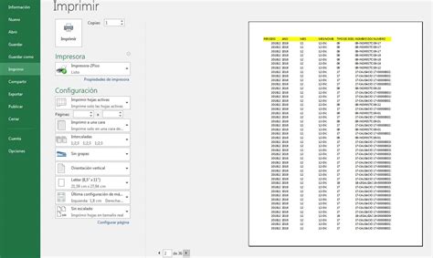 Como IMPRIMIR O CONFIGURAR Una Hoja O Un Archivo De Excel MUY GRANDE