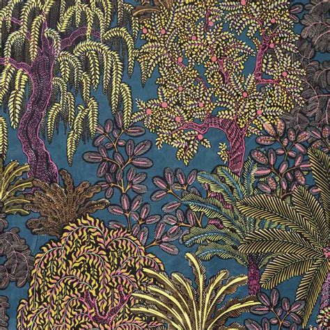 Tissu V G Tal Majorelle Velours Jaune Canard Thevenon Artapisser