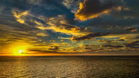 Retroiluminado Playa Nubes Amanecer Anochecer Horizonte Luz