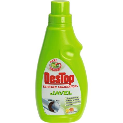 DESTOP ENTRETIEN CANALISATION AVEC JAVEL Flacon De 750ml Entretien