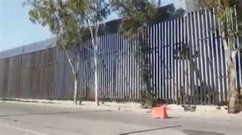 Winds Topple Border Wall Panels On California Mexico Border Youtube