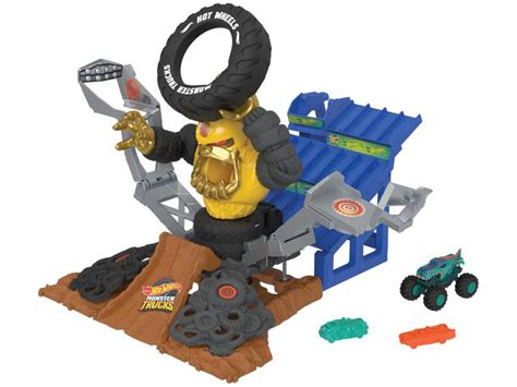 Pista Hot Wheels Monster Trucks Arena Demolição Gor Zilla Destruto Mattel Pistas de