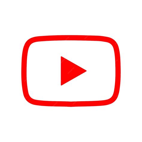 Premium Vector | Red youtube logo with white background