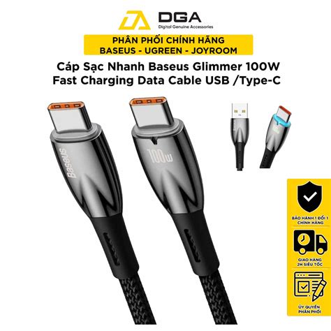 Cáp Sạc Nhanh Công Suất Cao Baseus Glimmer Series Fast Charging Data