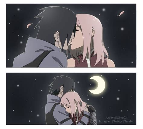 Sasusaku Casais Rom Nticos De Anime Ilustra Es Sakura