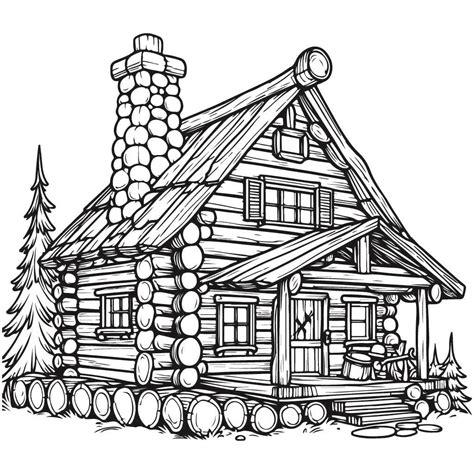 Free Rustic Log Cabin Wooden House Svg Black And White Svg Vector File