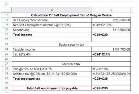 Solved Psa 5 9 Calculate Self Employment Tax For Each Of The