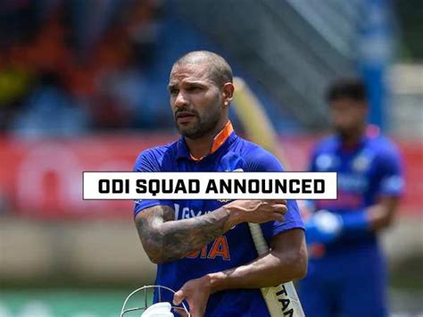 Breaking News India’s Squad For Odi Series Against Sa Announced