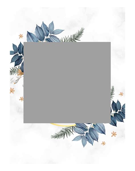 Blueberry Floral Selfie Frame Nkabo Graphics