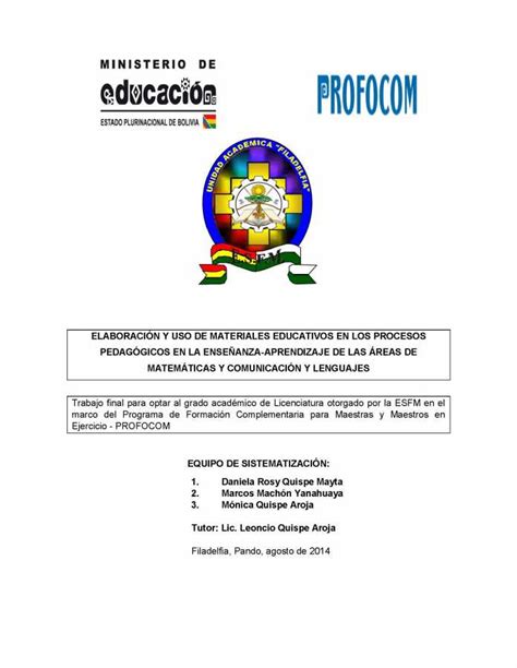 Elaboraci N Y Uso De Materiales Educativos En Los Procesos Pedag Gicos