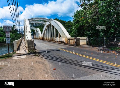 Rainbow Bridge In Haleiwa Oahu Hawaii Stock Photo Alamy