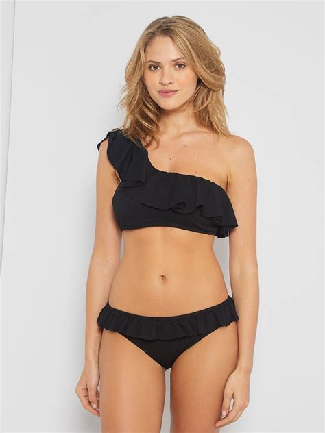 Braguita De Bikini Nido De Abeja Negro Kiabi 6 00