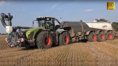 Gülle fahren einarbeiten mit CLAAS XERION 4000 Kaweco Tridem